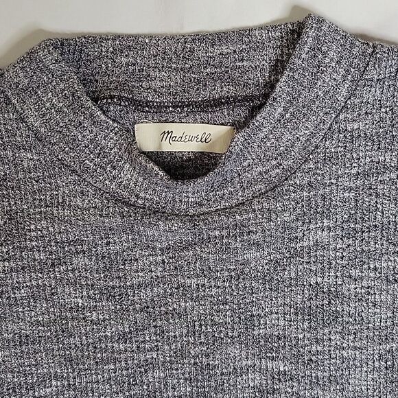 Madewell Heathered Gray Ribbed Sleeveless Dress - Picture 2 of 4